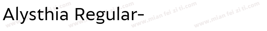 Alysthia Regular字体转换